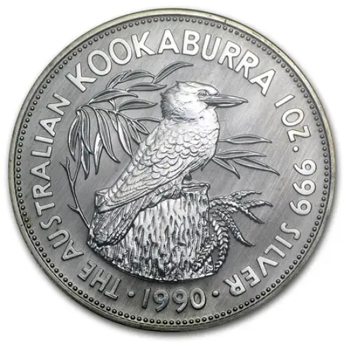 1990 1oz Australian Perth Mint Kookaburra .999 Silver