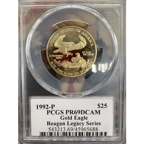 1992-P $25 Gold Eagle Michael Reagan, DCAM