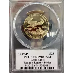 1992-P $25 Gold Eagle Michael Reagan, DCAM