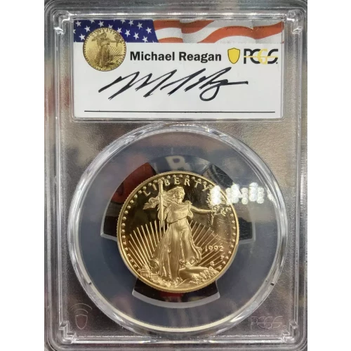 1992-P $25 Gold Eagle Michael Reagan, DCAM (2)