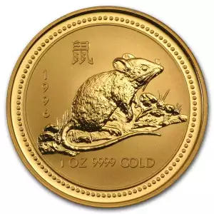1996 1oz Australian Perth Mint Gold Lunar: Year of the Mouse