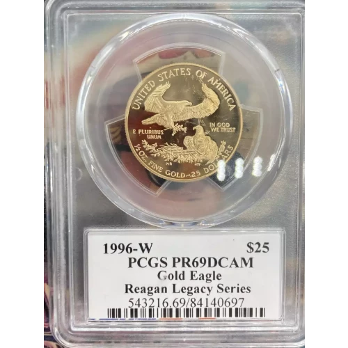 1996-W $25 Gold Eagle Michael Reagan, DCAM