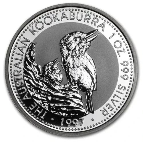 1997 1oz Australia Perth Mint Kookaburra .999 Silver Coin