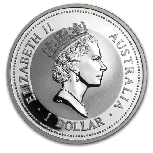 1997 1oz Australia Perth Mint Kookaburra .999 Silver Coin (2)