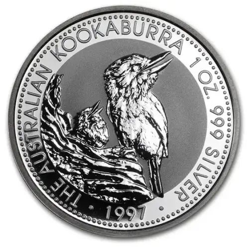1997 1oz Australia Perth Mint Kookaburra .999 Silver Coin