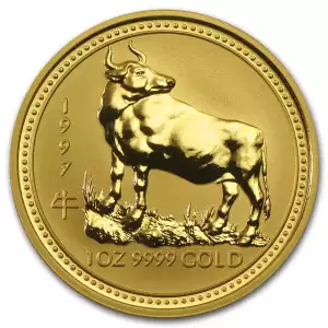 1997 1oz Australian Perth Mint Gold Lunar: Year of the Ox (2)