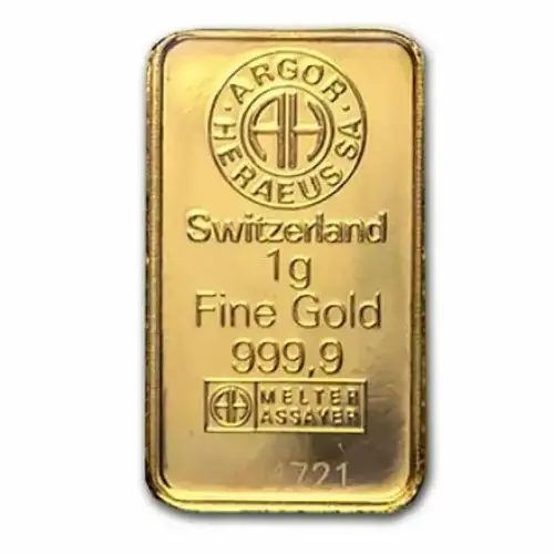 1g Argor-Heraeus .9999 Gold Bar in Assay (3)