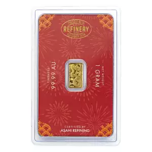 1g Asahi Mint Lunar Year of the Snake .9999 Gold Bar in Assay (4)