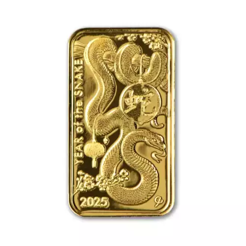 1g Asahi Mint Lunar Year of the Snake .9999 Gold Bar in Assay (3)