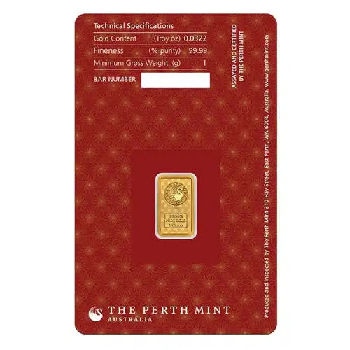 1g Australia Perth Mint Lakshmi .9999 Gold Bar in Assay (2)