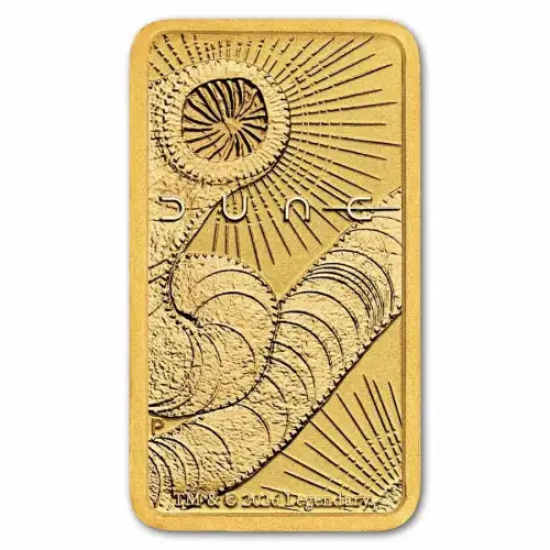 1g Australian Perth Mint DUNE .9999 Gold bar in Assay (3)