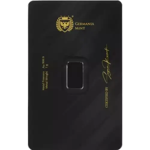 1g Germania Mint .9999 Gold Bar in Assay Card (2)