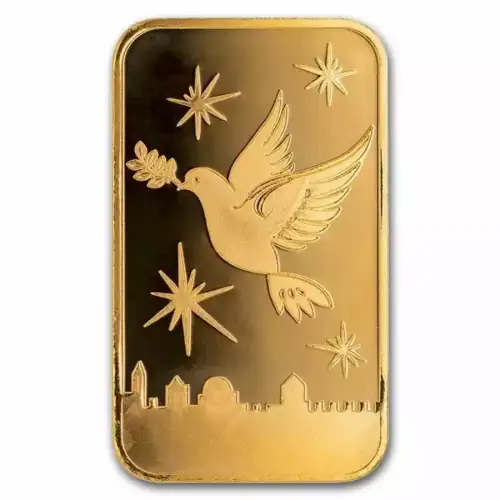 1g Holy Land Mint Am Israel Chai .9999 Gold Bar (5)