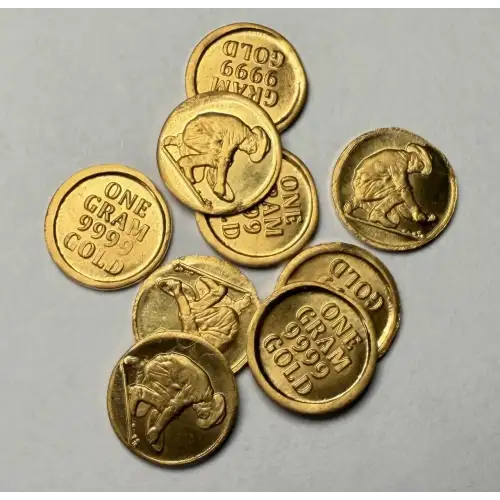 1g Prospector .9999 Gold Round (Random Design) (2)