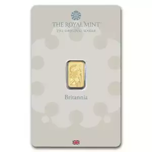 1g Royal Mint Britannia .9999 Gold Bar in Assay