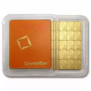 1g x 50 Valcambi .9999 Gold CombiBar (In Assay) (2)