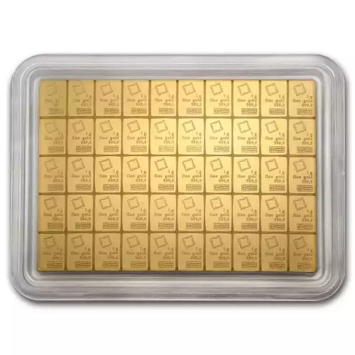 1g x 50 Valcambi .9999 Gold CombiBar (In Assay) (3)