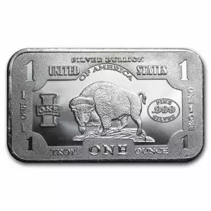 1oz .999 Silver American Bison Bar