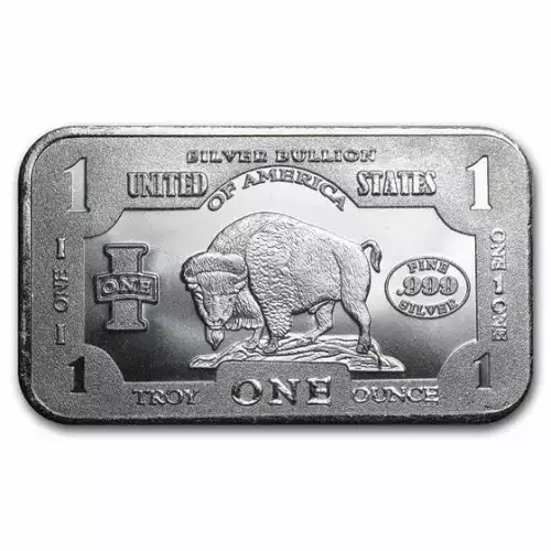 1oz .999 Silver American Bison Bar - Bullion Brothers LLC