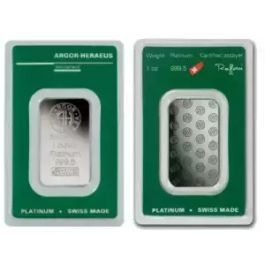 1oz ARGOR-HERAEUS Platinum Bar