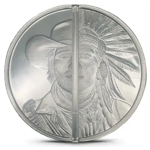 1oz Elemetal Western Warrior .999 Silver Divisible Round