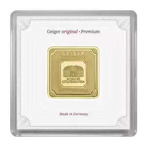 1oz Geiger Gold Bar in Assay