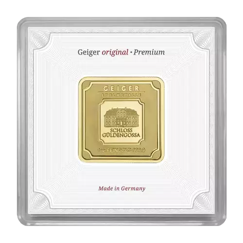 1oz Geiger Gold Bar in Assay