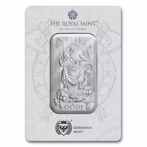 1oz Germania Mint & Royal Mint Norse Gods Odin .999 Silver Bar in Assay (3)