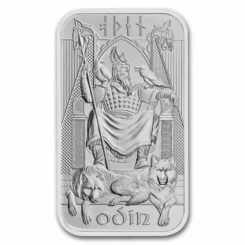 1oz Germania Mint & Royal Mint Norse Gods Odin .999 Silver Bar in Assay (4)