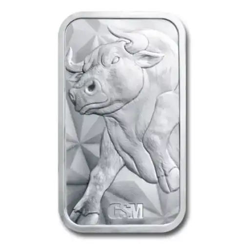 1oz GSM Bull and Bear .999 Silver Bar