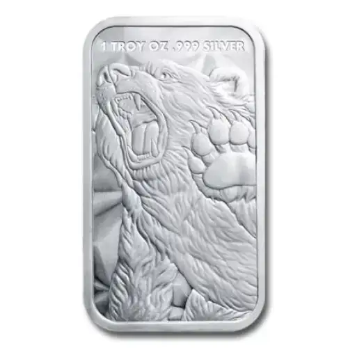 1oz GSM Bull and Bear .999 Silver Bar  (2)