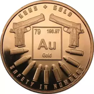 1oz Guns + Gold .999 Copper Round (2)