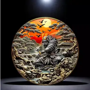 1oz Historic Warriors Series: Samurai Colorized .999 Copper Round in Capsule
