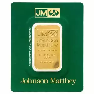 1oz Johnson Matthey .9999 Gold Bar (New in Assay) (2)