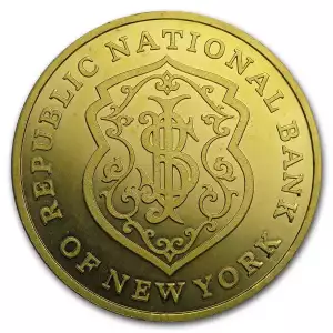 1oz Johnson Matthey Republic National Bank of New York .9999 Gold Rounds 