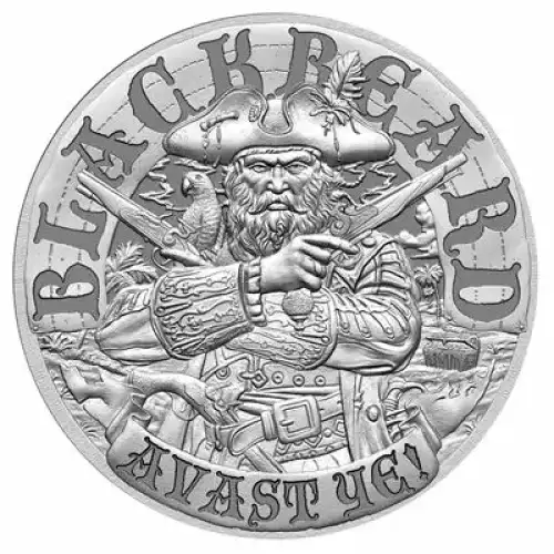 1oz Mason Mint Blackbeard  .999 Silver Round 