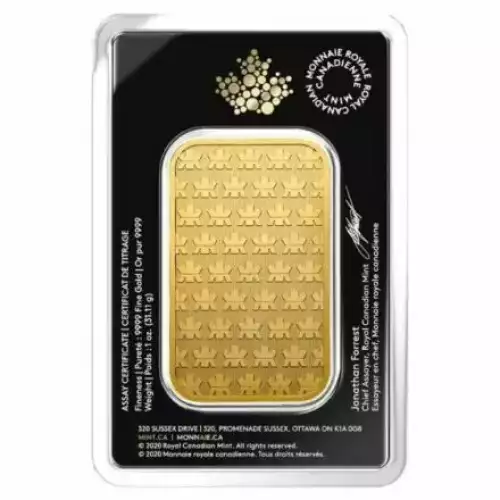 1oz Royal Canadian Mint .9999 Gold Bar in Assay (4)