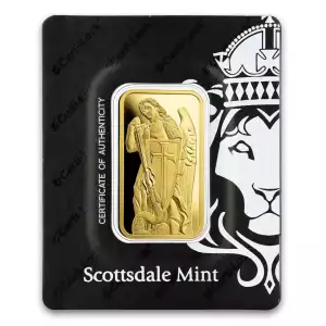 1oz Scottsdale Mint x PAMP Collaboration Archangel Michael .9999 Gold Bar in Assay (5)