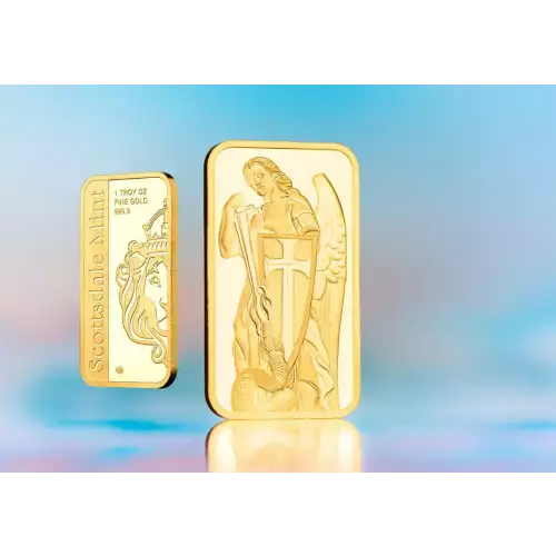 1oz Scottsdale Mint x PAMP Collaboration Archangel Michael .9999 Gold Bar in Assay (4)