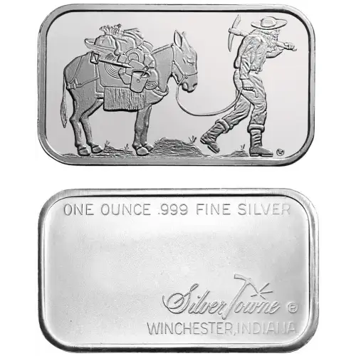 1oz SilverTowne .999 Silver Prospector Bar (4)