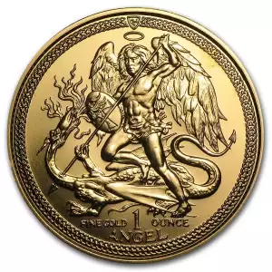 1oz The Isle of Man The Angel .999 Gold Coin BU (2)