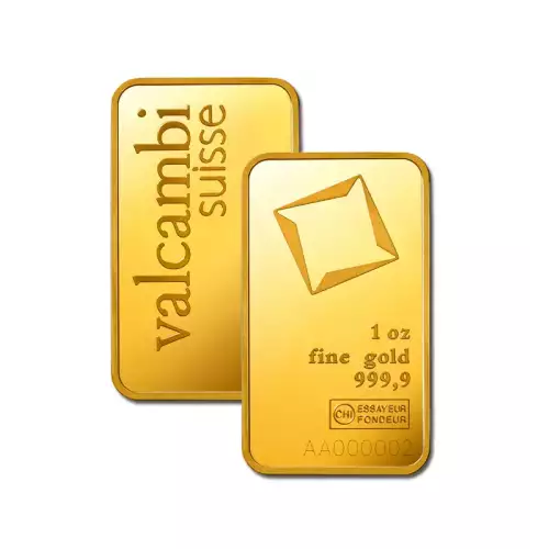 1oz Valcambi Minted .9999 Gold Bar