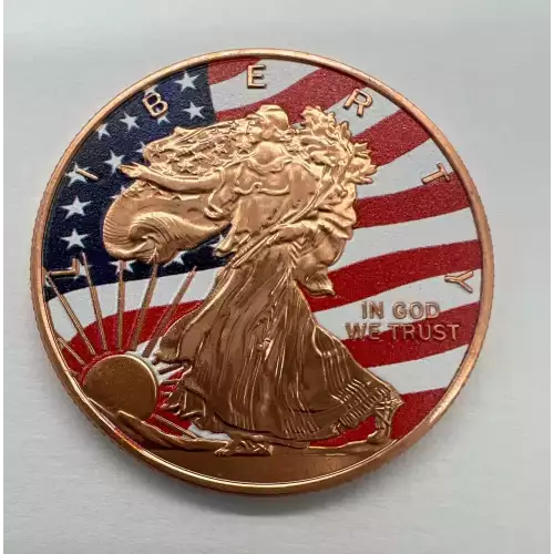 1oz Walking Liberty Colorized Copper Round (2)