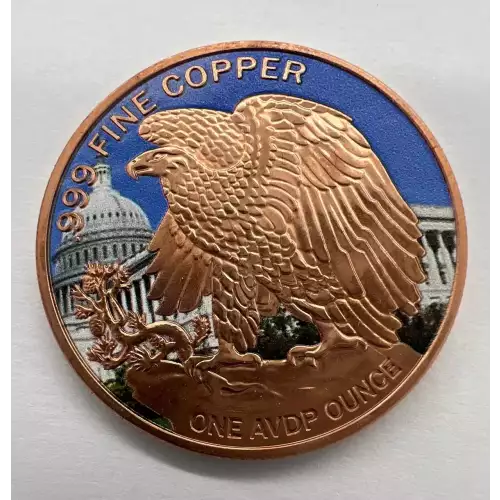 1oz Walking Liberty Colorized Copper Round