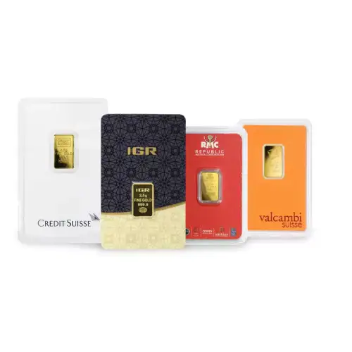 2.5g Random Brand .999 Gold Bar in Assay