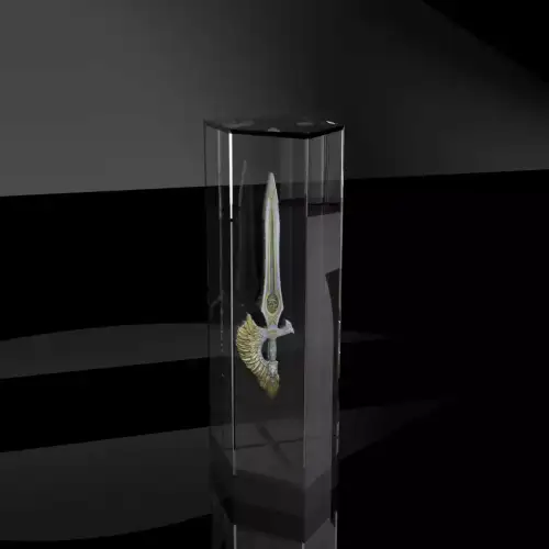 2.5oz South Korea The Sword of St. Gabriel .999 Silver Gold Gilt Edition