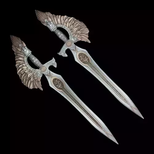2.5oz South Korea The Sword of St. Gabriel .999 Silver Rose Gold Gilt Edition
