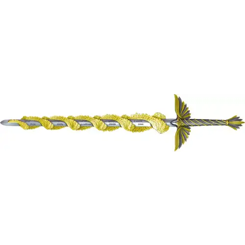 2.5oz South Korea The Sword of St. Michael .999 Silver Gold Gilt Edition