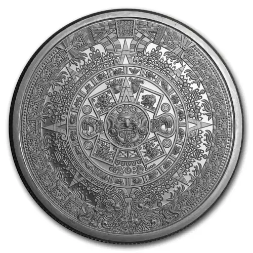 2 oz Aztec Calendar .999 Silver Round (2)