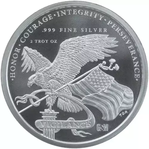 2 OZ Donald J Trump GSM .999 Silver Round (2)